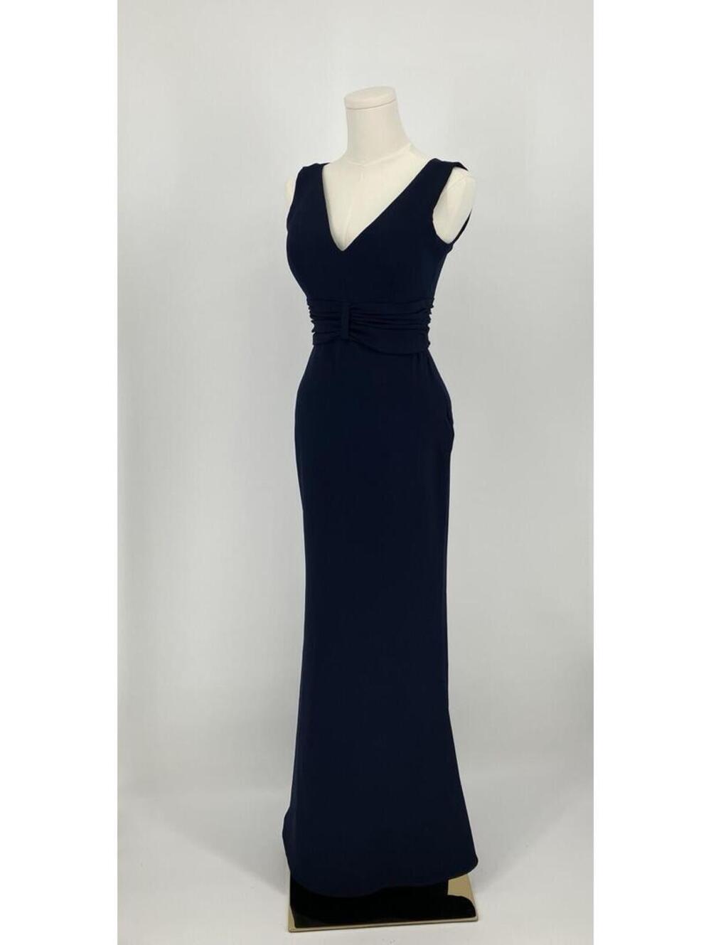 Karl Lagerfeld 0 Navy Blue Sheath Dress Classic Chic Romantic Beach Wedding